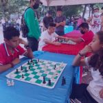 Mega simultánea de ajedrez en Matagalpa, saludando al Comandante Carlos Fonseca