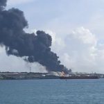 Refuerzan labores de lucha contra incendio industrial en Cuba