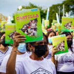Juventud nicaragüense protagoniza caminata en honor a la alfabetización