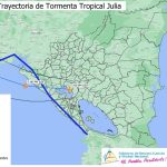 Tormenta Tropical Julia presenta vientos máximos sostenidos de 95 km/h