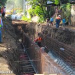Supervisan proyecto de drenaje pluvial en la comarca Gracias a Dios