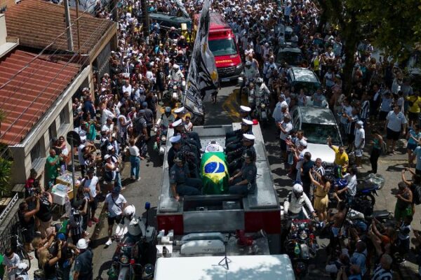 El último adiós a Pelé en Brasil