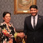Daysi Torres Embajadora de Nicaragua en Venezuela se reúne con Vicecanciller del hermano país Bolivariano