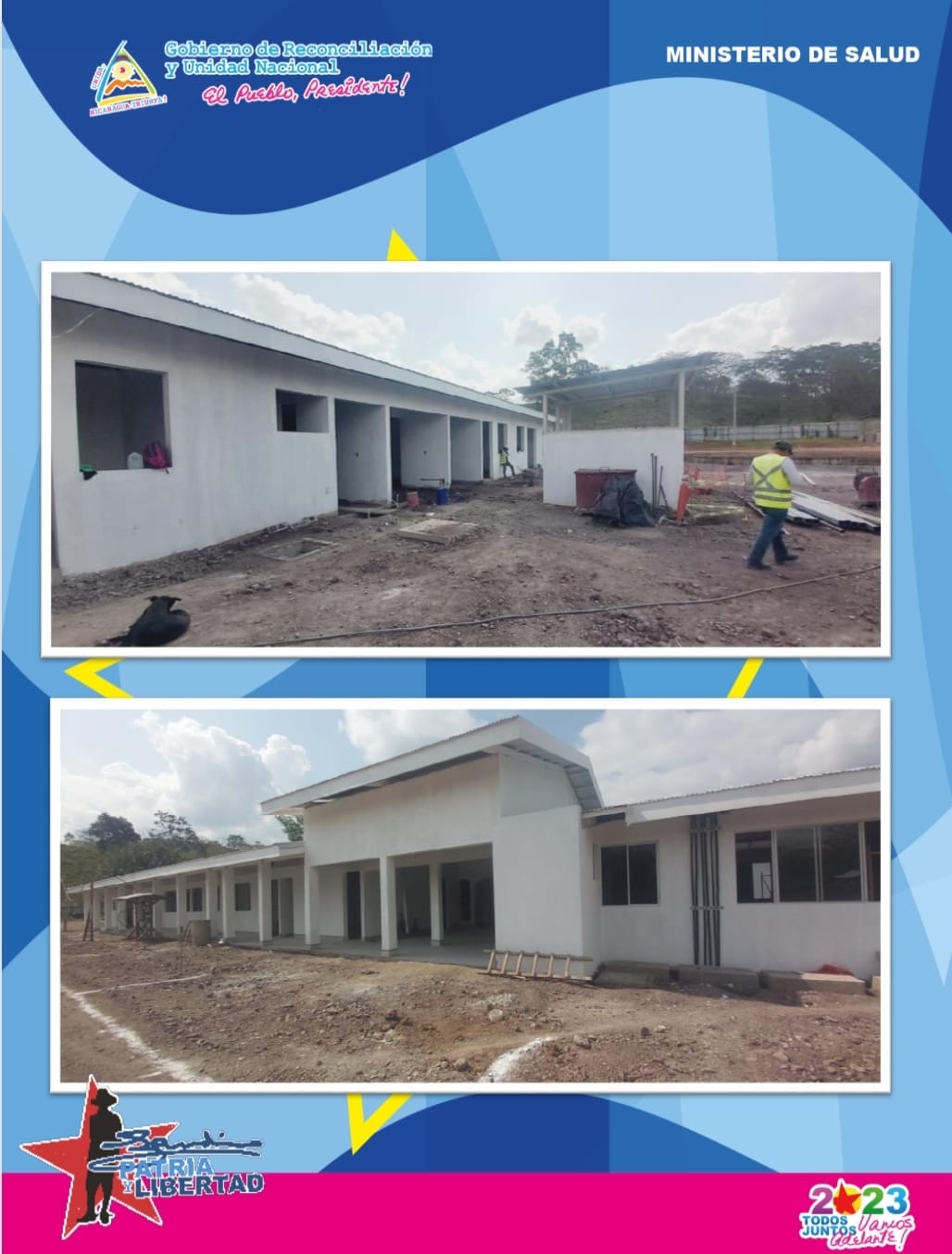 Así avanza la construcción del nuevo Hospital Primario Jorge Navarro del Municipio Wiwilí-Jinotega