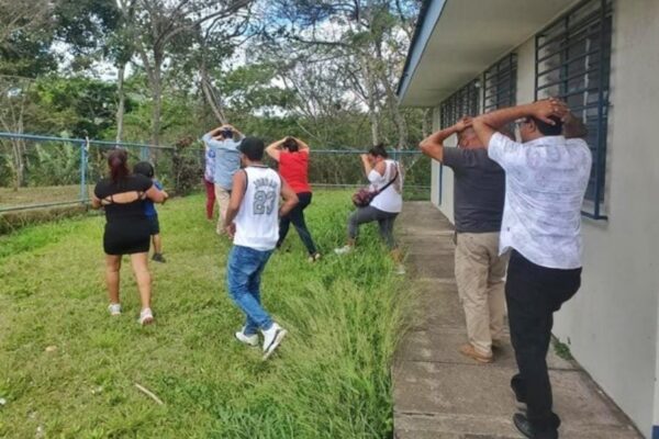 Familias de Masaya se activaron durante el I Ejercicio de Preparación para la Protección de la Vida de las personas ante situaciones Multi-Amenazas del Año 2023