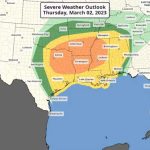 Sur de EEUU bajo riesgo de tormentas severas