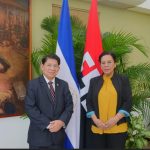 Canciller Denis Moncada en encuentro con Daysi Torres, nueva Embajadora de Nicaragua en Venezuela