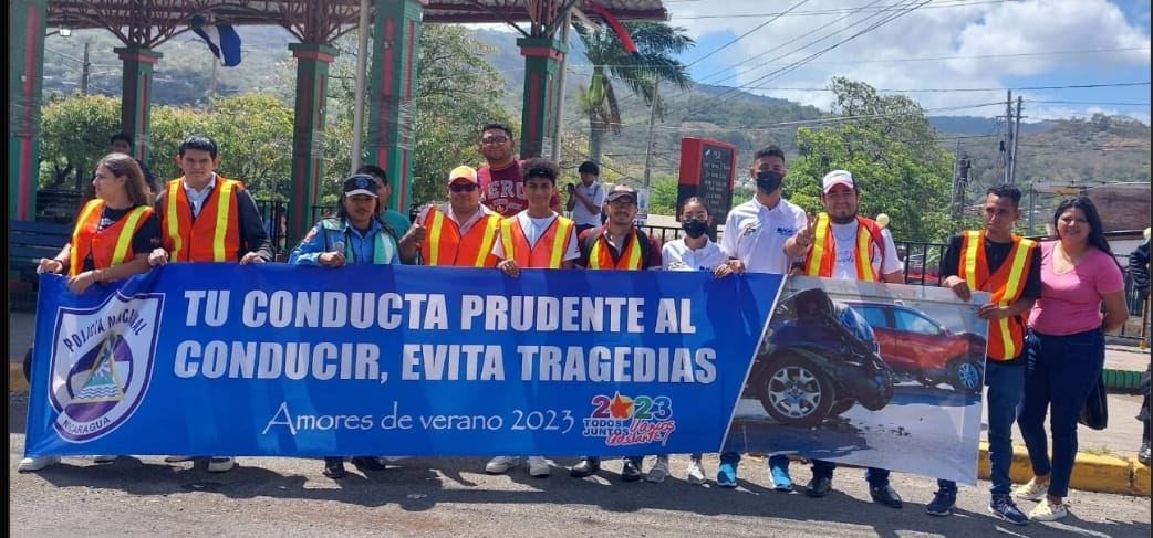 JS19 de Julio e instituciones del Gobierno Sandinista inician Campaña de educación Vial en Matagalpa