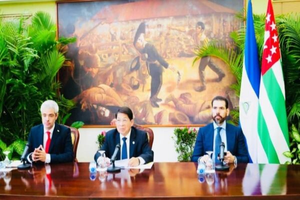 Cancilleres de Nicaragua y de Abjasia en reunión virtual