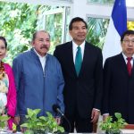 Comandante Daniel Ortega y compañera Rosario Murillo, reciben al Compañero Luo Zhaohui, Presidente de la Agencia China de Cooperación Internacional para el Desarrollo