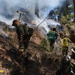 Ejército de Nicaragua participa en sofocación de incendio en municipio de Matagalpa