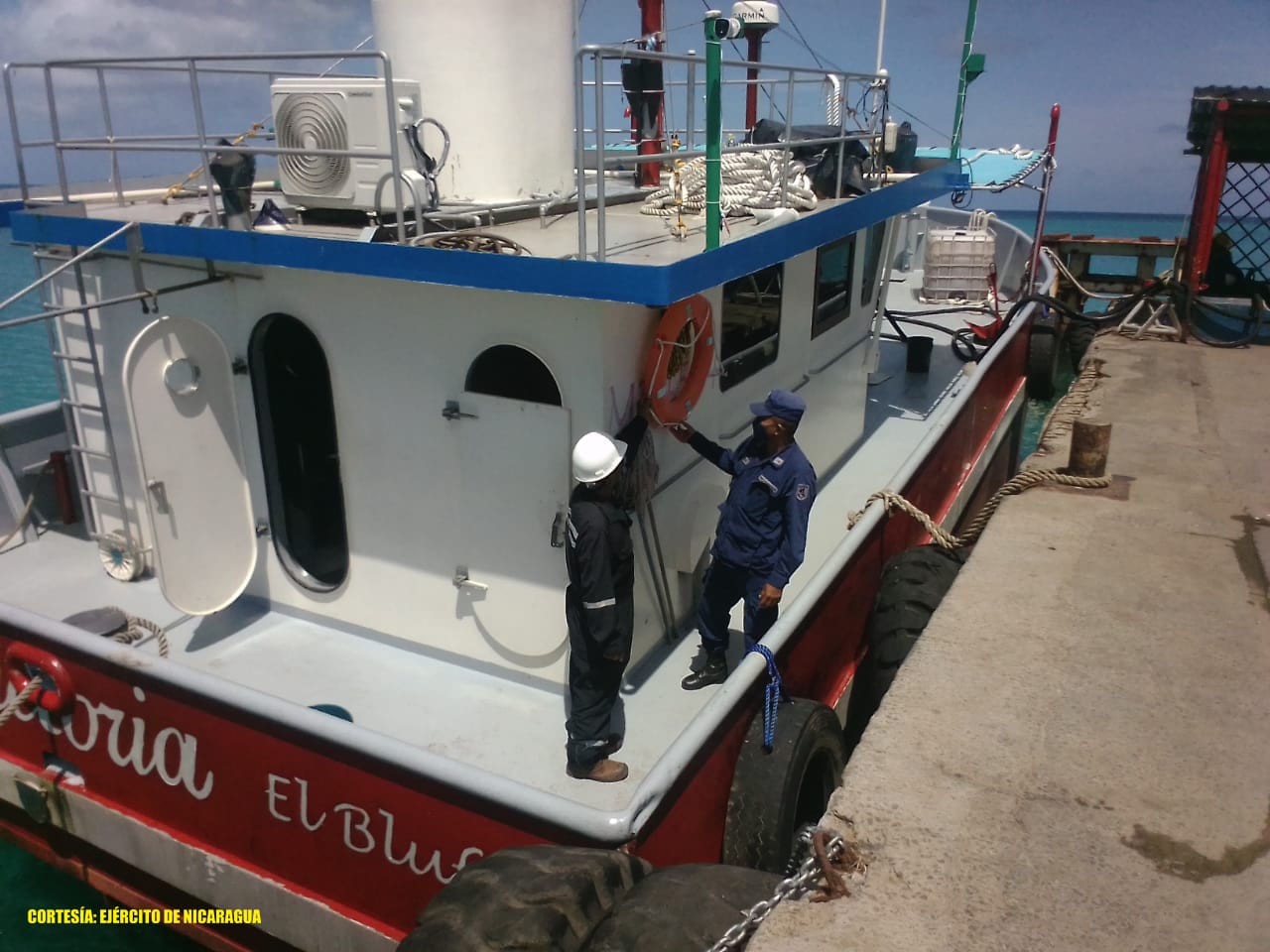 Ejército de Nicaragua brindó protección, seguridad e inspección a embarcaciones y flota pesquera industrial que zarparon en los principales puertos marítimos del país