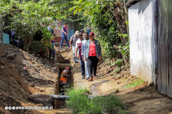 Avanza a paso firme proyecto de alcantarillado en el Barrio Marvin Marín, en Managua