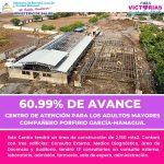 Avanza construcción del Centro de Atención para los Adultos Mayores “Compañero Porfirio García”
