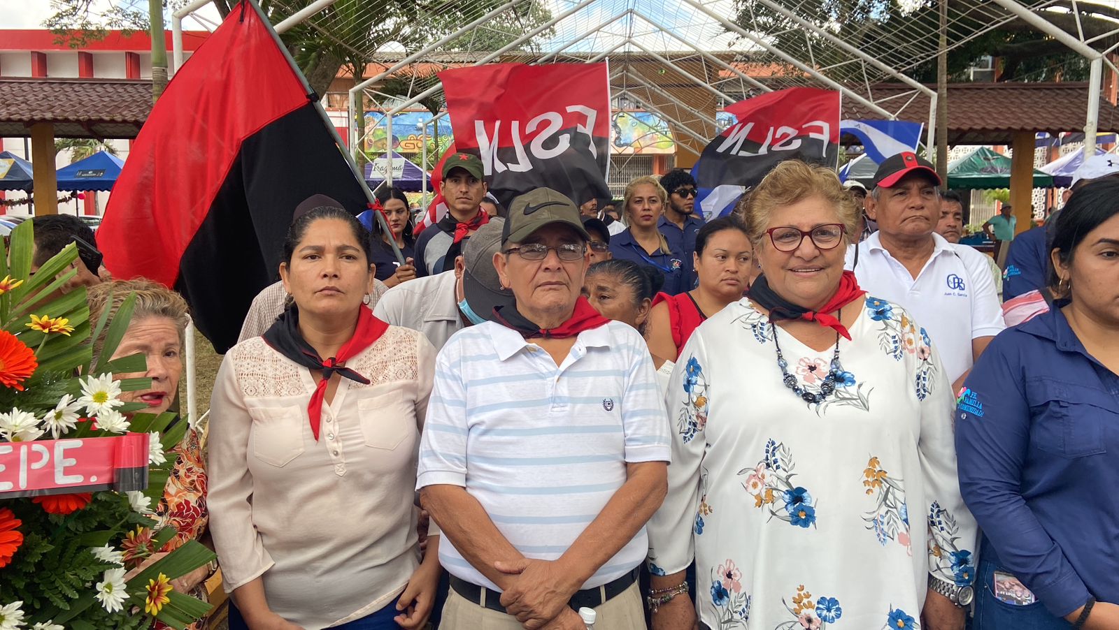 Militantes Sandinistas Celebran Dia de la Dignidad Nacional en Jinotepe.
