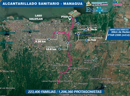 Gobierno Sandinista continua trabajando en el saneamiento del Lago de Managua