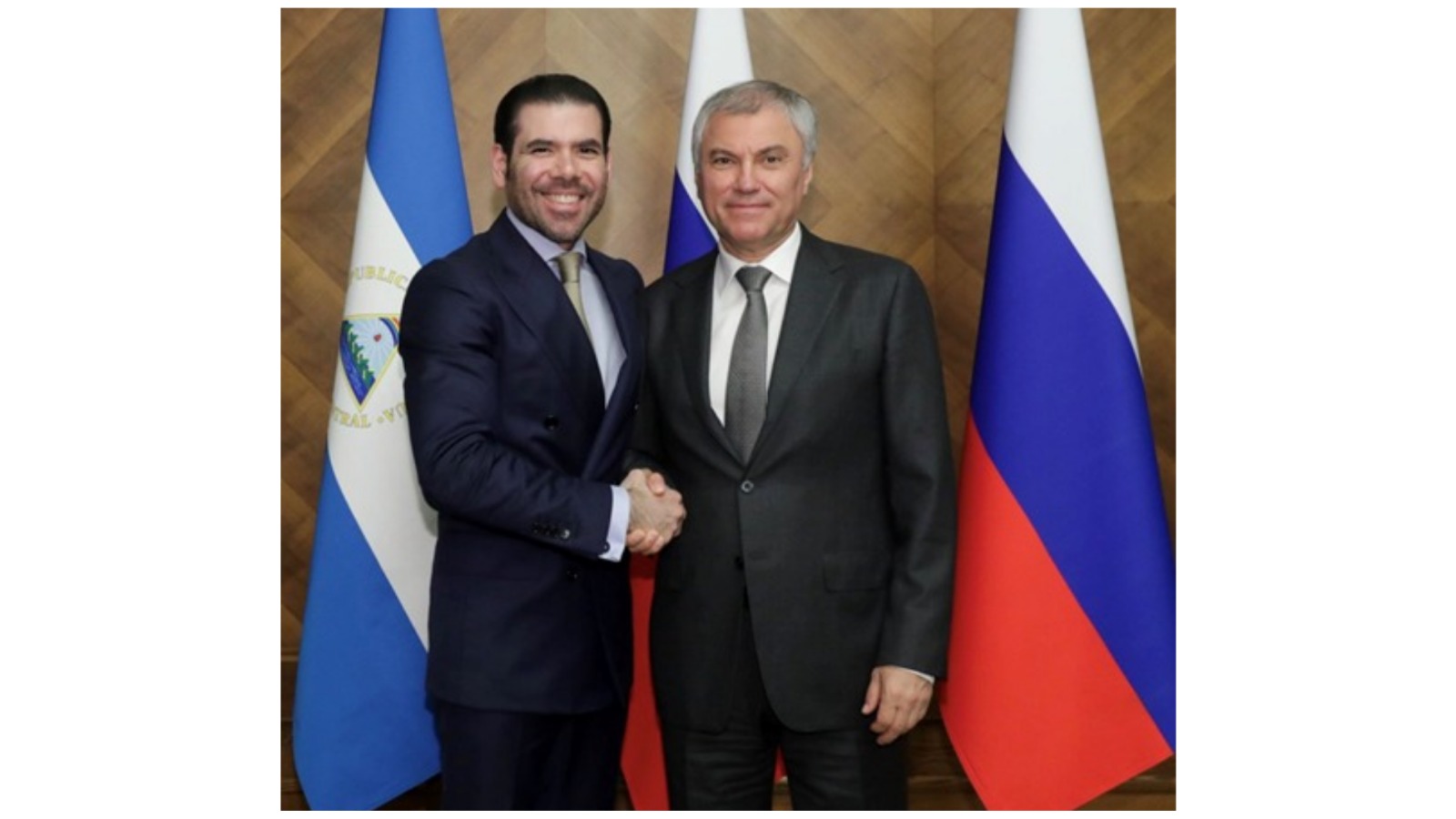 Delegación de Nicaragua en reunión con el Presidente de la Duma Estatal de la Federación de Rusia