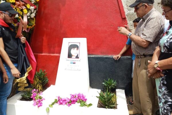 Rinden homenaje a la Compañera Angelita Morales Avilés en Diriamba Carazo