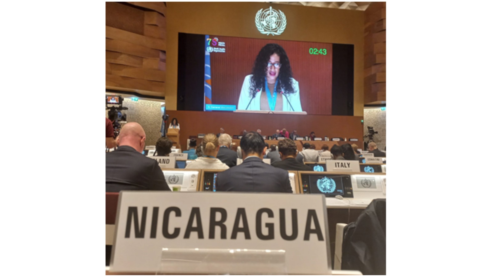 Nicaragua participa en Asamblea Mundial de la Salud y celebración del 75 aniversario de la OMS