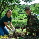 Ejército nicaragüense participa en jornada de reforestación ambiental, en la Laguna de Nejapa, Managua