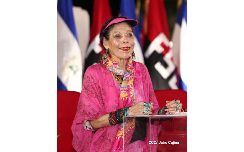 Compañera Rosario Murillo después del acto del 44 aniversario de la Revolución Sandinista
