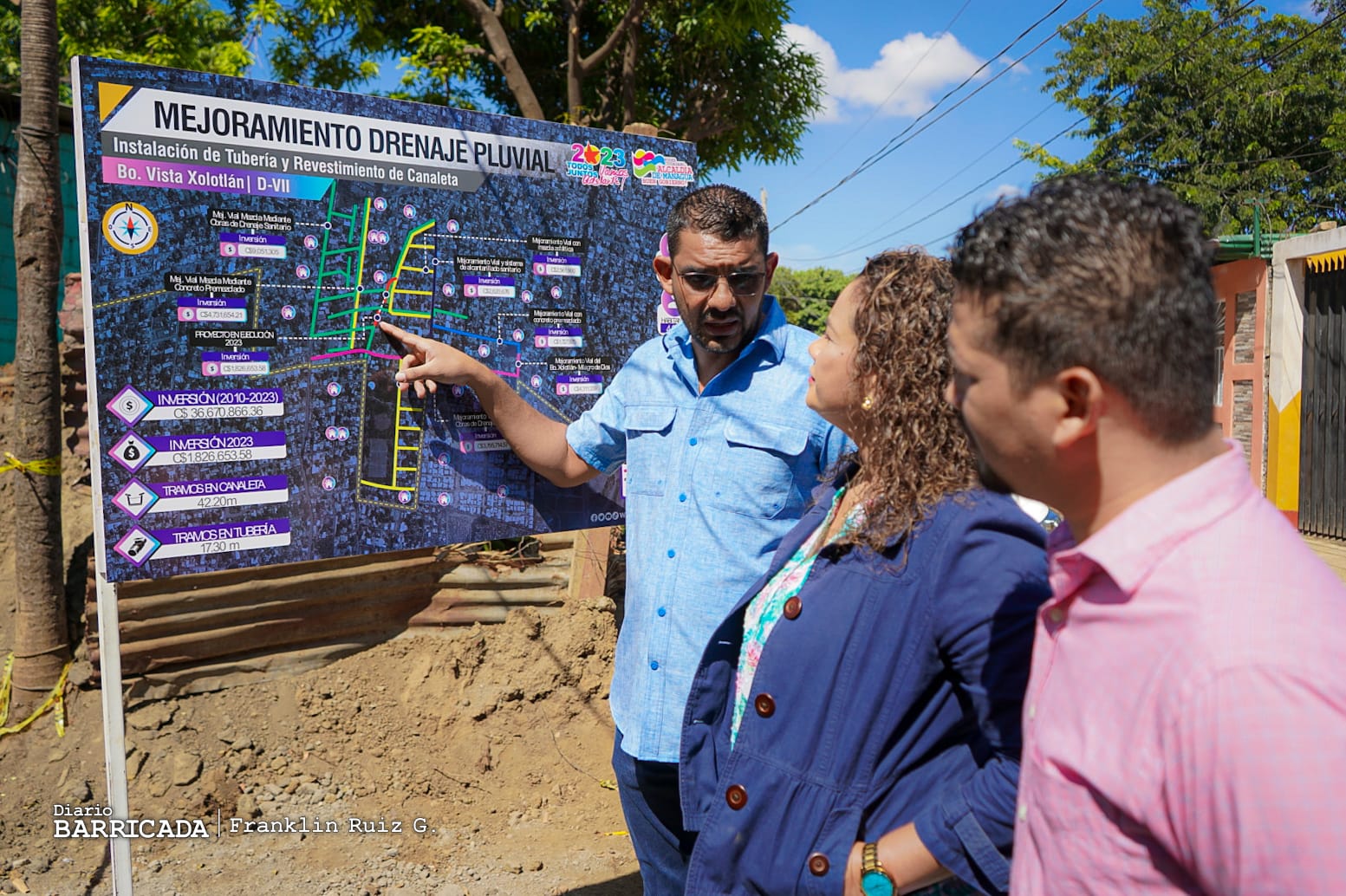 Alcaldía de Managua avanza en la construcción de sistema de drenaje pluvial en Vistas del Xolotlán