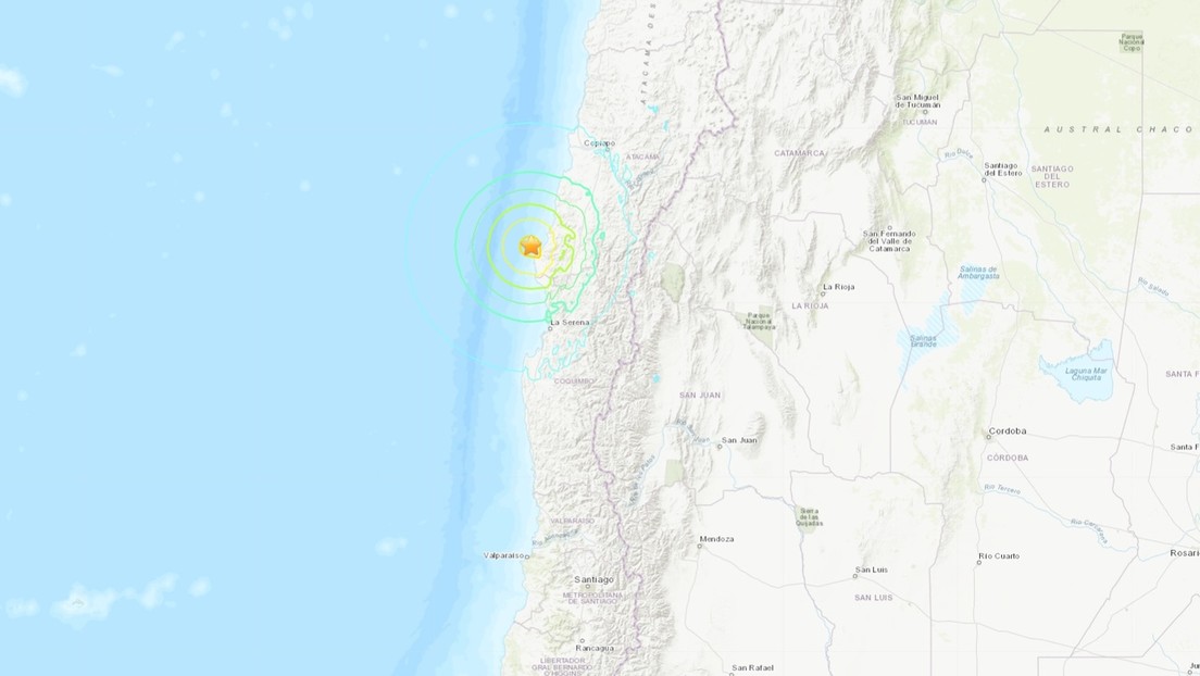 Un sismo de magnitud 6,6 se registra frente a las costas de Chile