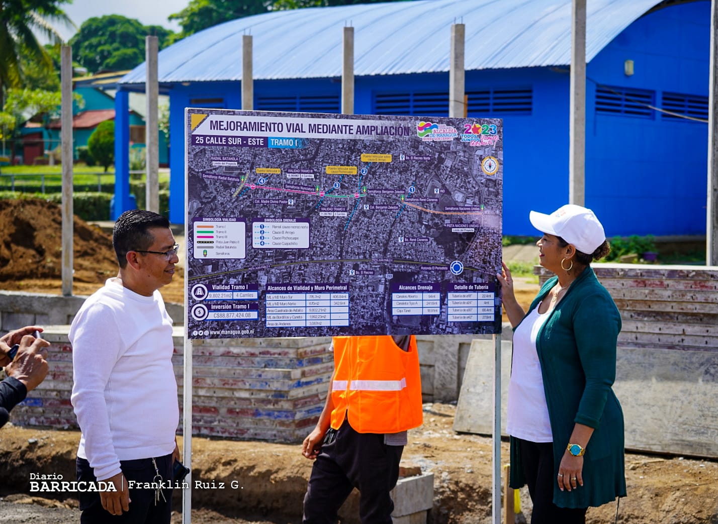 Managua construye vía alterna para la pista San Juan Pablo II