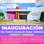 Inauguran Nuevo Puesto de Salud Omar Torrijos en el Distrito V de Managua