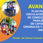 Plan para la circulación segura de conductores y pasajeros de caponeras