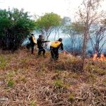 Ejército sofoca incendio forestal en Acoyapa y Juigalpa