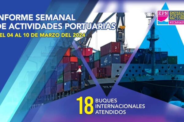 Mayor dinamismo económico en Nicaragua a través de los diferentes Puertos Comerciales, reporta la EPN