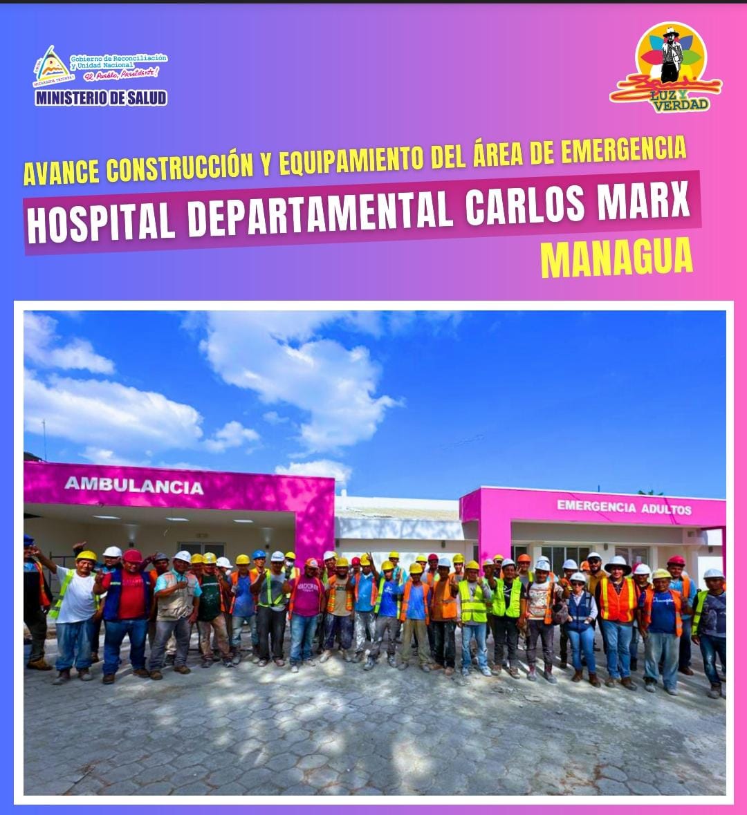 Avanza construcción del a hospital Departamemtal Carlos Marx