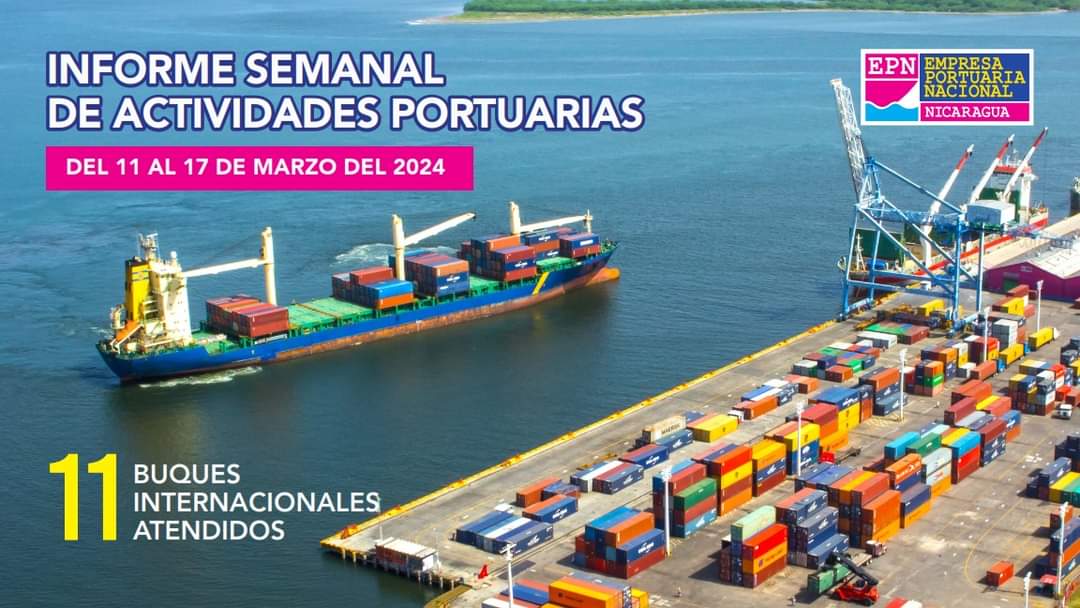 11 barcos internacionales fueron atendidos en los puertos comerciales de Nicaragua