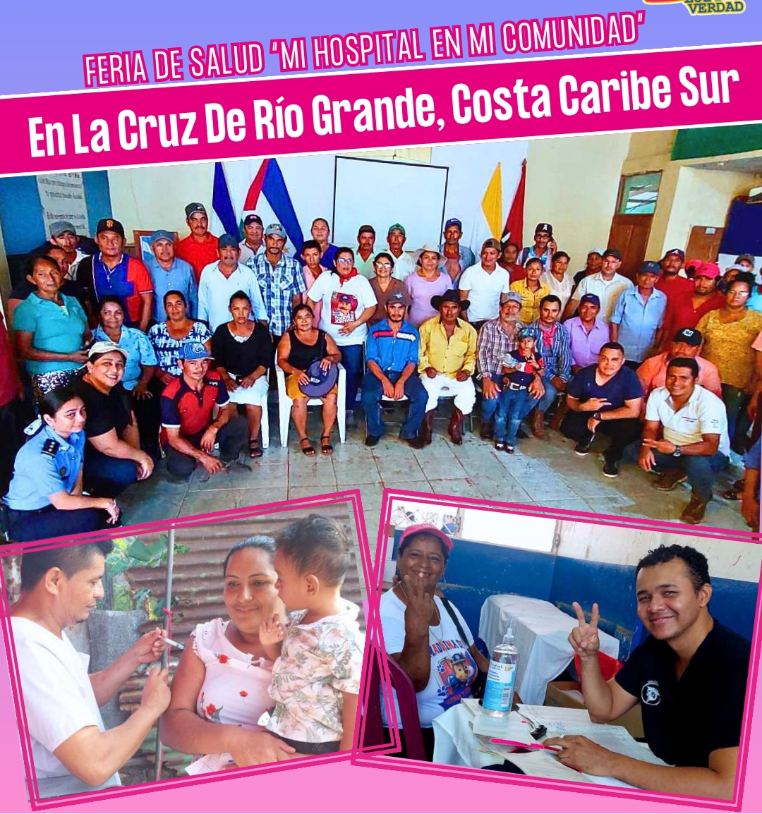 Celebran feria de salud en La Cruz de Río Grande en el Caribe Sur