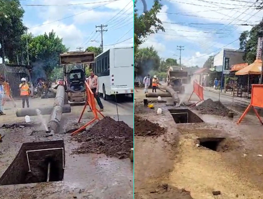 Reemplazo de tuberías en Managua, para mejorar el suministro de agua potable.