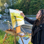 Joven pintora nicaragüense es destacada en San Petersburgo, Rusia con su talento artístico