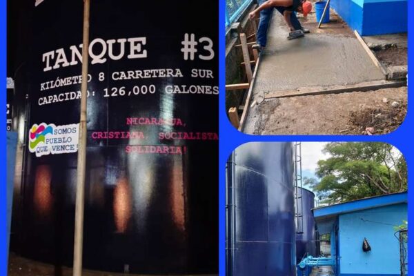 Rehabilitan Tanques de Almacenamiento de Agua en Managua