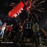 Gran Celebración del 18 de Julio con Fuegos Artificiales en la Avenida Bolívar a Chávez