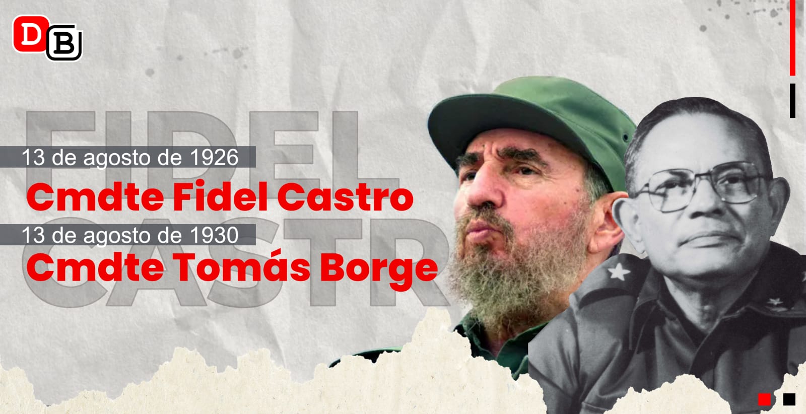 Homenaje a los Comandantes Fidel y Tomás 