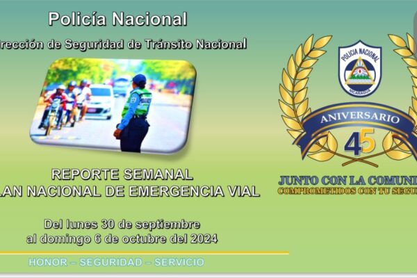 Acciones firmes en la prevención vial: 269 licencias suspendidas y 94 detenidos en Nicaragua