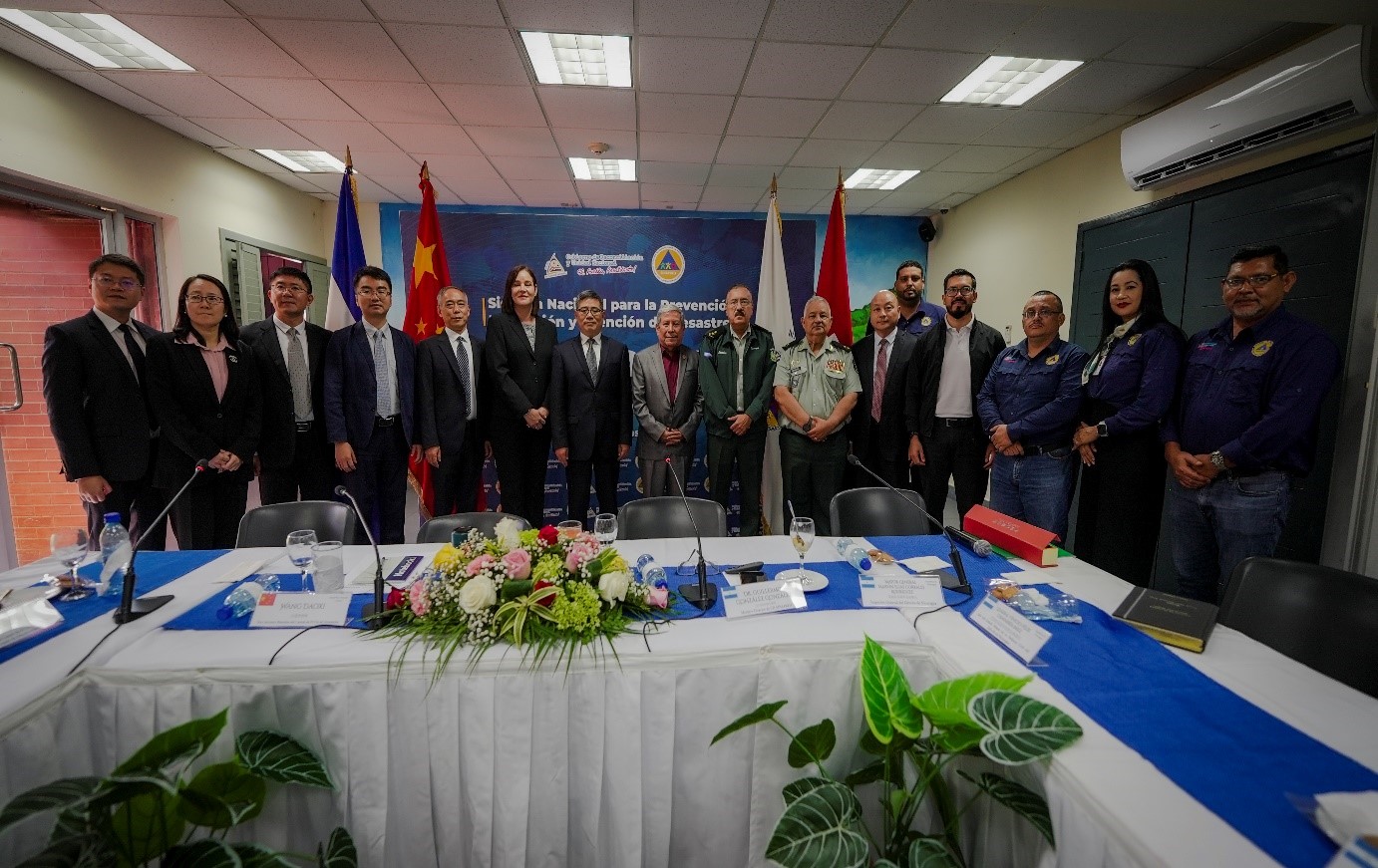 Delegación del Ministerio de Gestión de Emergencias de China Visita SINAPRED en Nicaragua