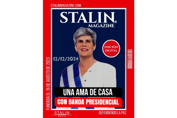 Una ama de casa con banda presidencial