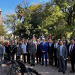 Delegación nicaragüense rinde homenaje a Rubén Darío en el Parque América de Polanco de la Ciudad de México