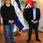 Eric Campos, Secretario General de la CUT de Chile, visita la Embajada de Nicaragua en Santiago