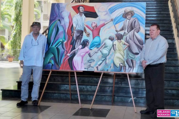 Pintor italiano dona réplica de “Historia de las Hormigas” al Instituto de la Cultura, Pueblos y Juventudes de Nicaragua