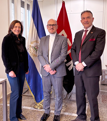 La Embajada Nicaragua en Italia, recibe al empresario Fabio Seddio, titular de la marca de café Seddio