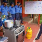 Bomberos Unidos realizan ejercicio sobre el manejo seguro del gas licuado y control de fugas