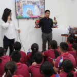 Niños de educación primaria en China aprenden sobre cultura nicaragüense