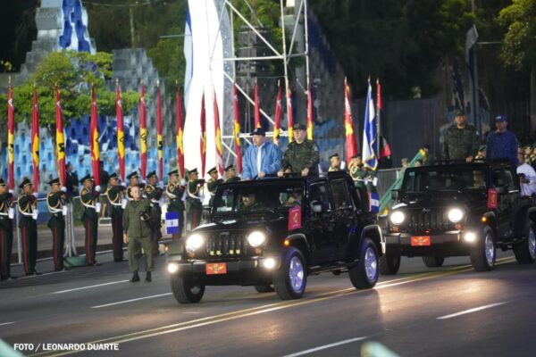 Ejército de Nicaragua conmemoró 46 aniversario con desfile militar en Managua